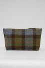Harris Tweed Toiletries Bag A017 Brown Leather