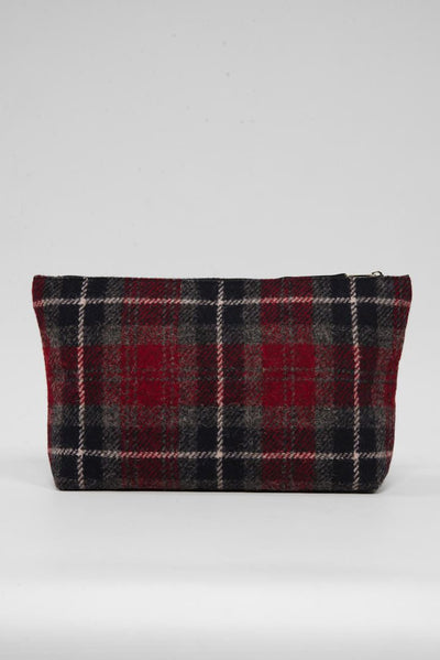 Harris Tweed Toiletries Bag A0214 Black Leather