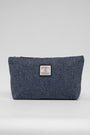 Harris Tweed Toiletries Bag HB81 Black Leather