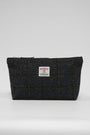 Harris Tweed Toiletries Bag - A0255 Black Leather