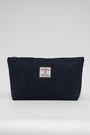 Harris Tweed Toiletries Bag - HB104 Black Leather