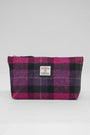 Harris Tweed Toiletries Bag A0257 Black Leather