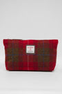 Harris Tweed Toiletries Bag A001 Brown Leather