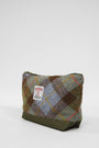 Harris Tweed Washbag - A017 (C) (Khaki)