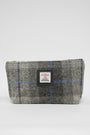 Harris Tweed Cosmetic Bag A0187 (Black Leather)