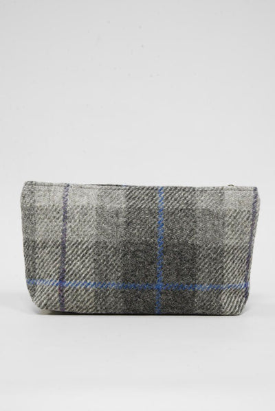 Harris Tweed Cosmetic Bag A0187 (Black Leather)
