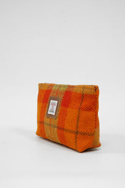 Harris Tweed Cosmetic Bag A0196 (Tan Leather)