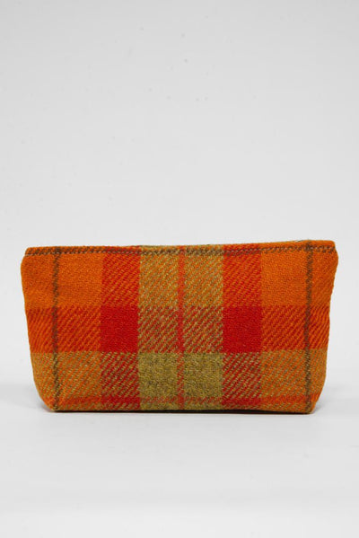Harris Tweed Cosmetic Bag A0196 (Tan Leather)