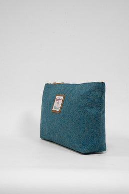 Harris Tweed Toiletries Bag 350 Tan Leather