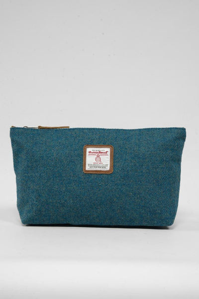 Harris Tweed Toiletries Bag 350 Tan Leather