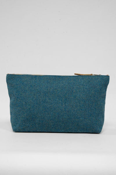 Harris Tweed Toiletries Bag 350 Tan Leather