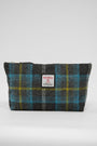Harris Tweed Toiletries Bag A0204 (Black Leather)