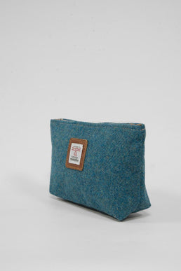 Harris Tweed Cosmetic Bag 350 (Tan Leather)