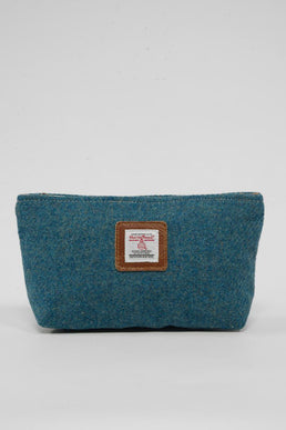 Harris Tweed Cosmetic Bag 350 (Tan Leather)