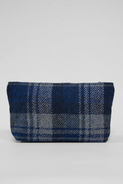 Harris Tweed Cosmetic Bag A0237 (Black Leather)