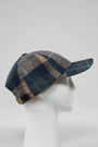 Harris Tweed Baseball Cap Sand Navy Check (HH)