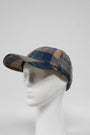 Harris Tweed Baseball Cap Sand Navy Check (HH)