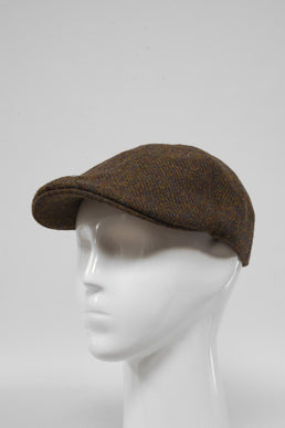 Harris Tweed Duck Bill Cap Brown Mix (HH)