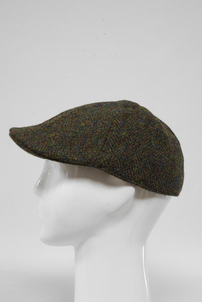 Harris Tweed Duck Bill Cap Forest Green (HH)