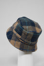 Harris Tweed Ladies Bucket Hat Sand Navy Check (HH)