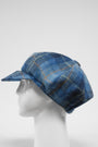 Harris Tweed Baker Boy Hat Blue Pastel Check (GC)