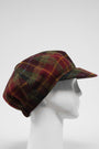 Harris Tweed Baker Boy Hat Green/Rust Check (GC)
