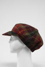 Harris Tweed Baker Boy Hat Green/Rust Check (GC)