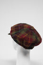 Harris Tweed Baker Boy Hat Green/Rust Check (GC)