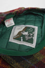 Harris Tweed Baker Boy Hat Green/Rust Check (GC)