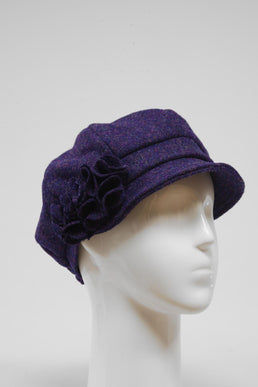 Harris Tweed Ladies Flower Hat (HW) 337