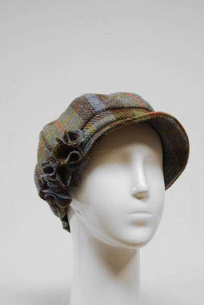 Harris Tweed Ladies Flower Hat (HW) A017