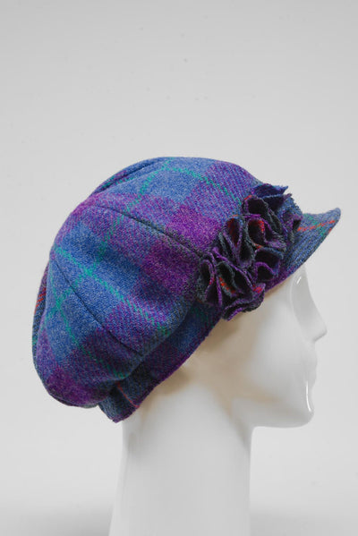 Harris Tweed Ladies Flower Hat (HW) A089