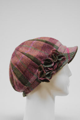 Harris Tweed Ladies Flower Hat (HW) A0254