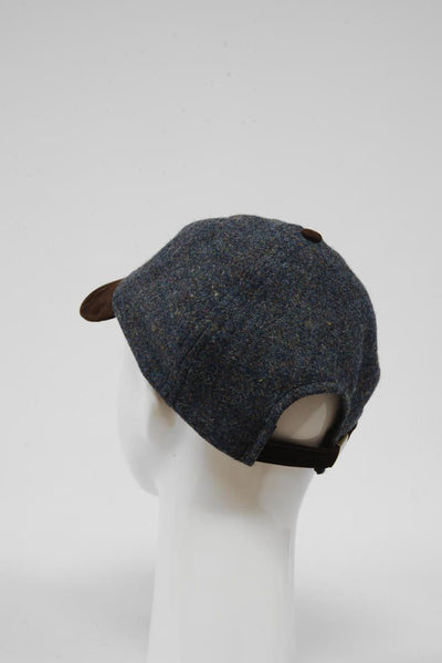 Harris Tweed Baseball Cap Blue Grey Mix (H/W)