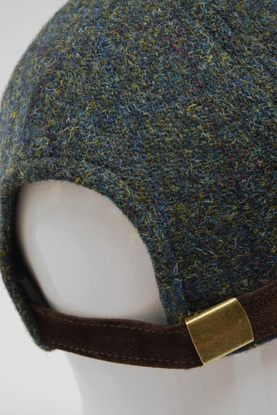 Harris Tweed Baseball Cap Green Windowpane (HW)