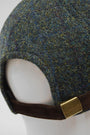 Harris Tweed Baseball Cap Green Windowpane (HW)