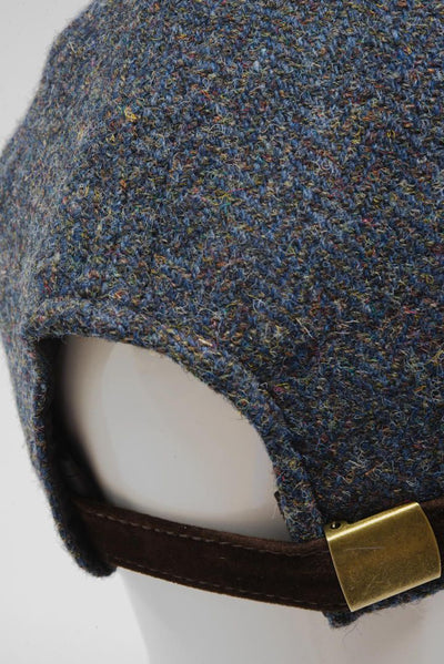 Harris Tweed Baseball Cap Blue Grey Mix (H/W)