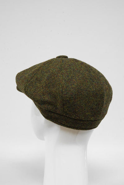 Harris Tweed 8 Piece Flat Cap Woodland Green (HW)