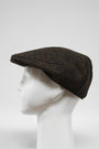Harris Tweed Flat Cap Brown W Rust OC (HW)