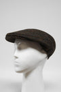 Harris Tweed Flat Cap Brown W Rust OC (HW)