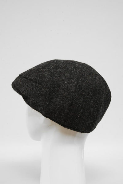 Harris Tweed Flat Cap Plain Charcoal (HW)