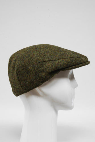 Harris Tweed Flat Cap Woodland - Green 1 (HW)