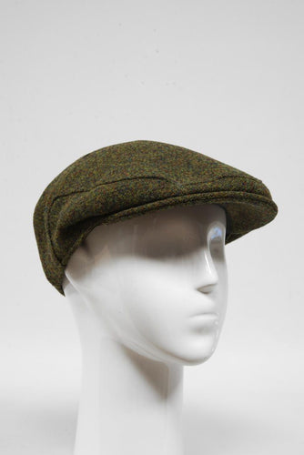Harris Tweed Flat Cap Woodland - Green 1 (HW)