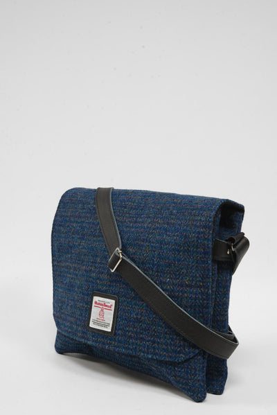 Harris Tweed Scalpay Bag - A0207 (Black Leather)