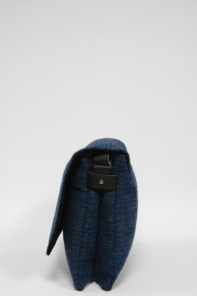 Harris Tweed Scalpay Bag - A0207 (Black Leather)