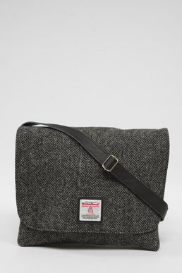 Harris Tweed Scalpay Bag HB64 (Black Leather)