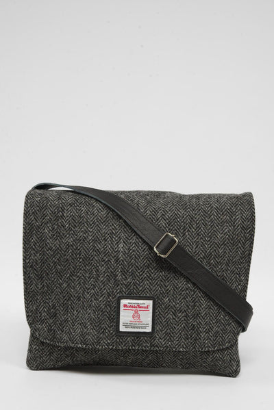Harris Tweed Scalpay Bag HB64 (Black Leather)