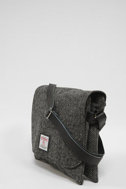 Harris Tweed Scalpay Bag HB64 (Black Leather)