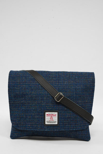 Harris Tweed Scalpay Bag - A0207 (Black Leather)