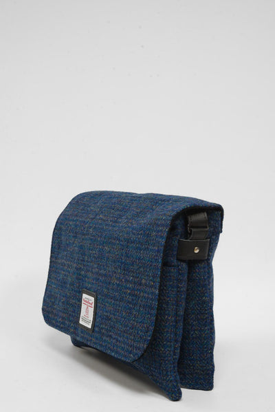 Harris Tweed Scalpay Bag - A0207 (Black Leather)